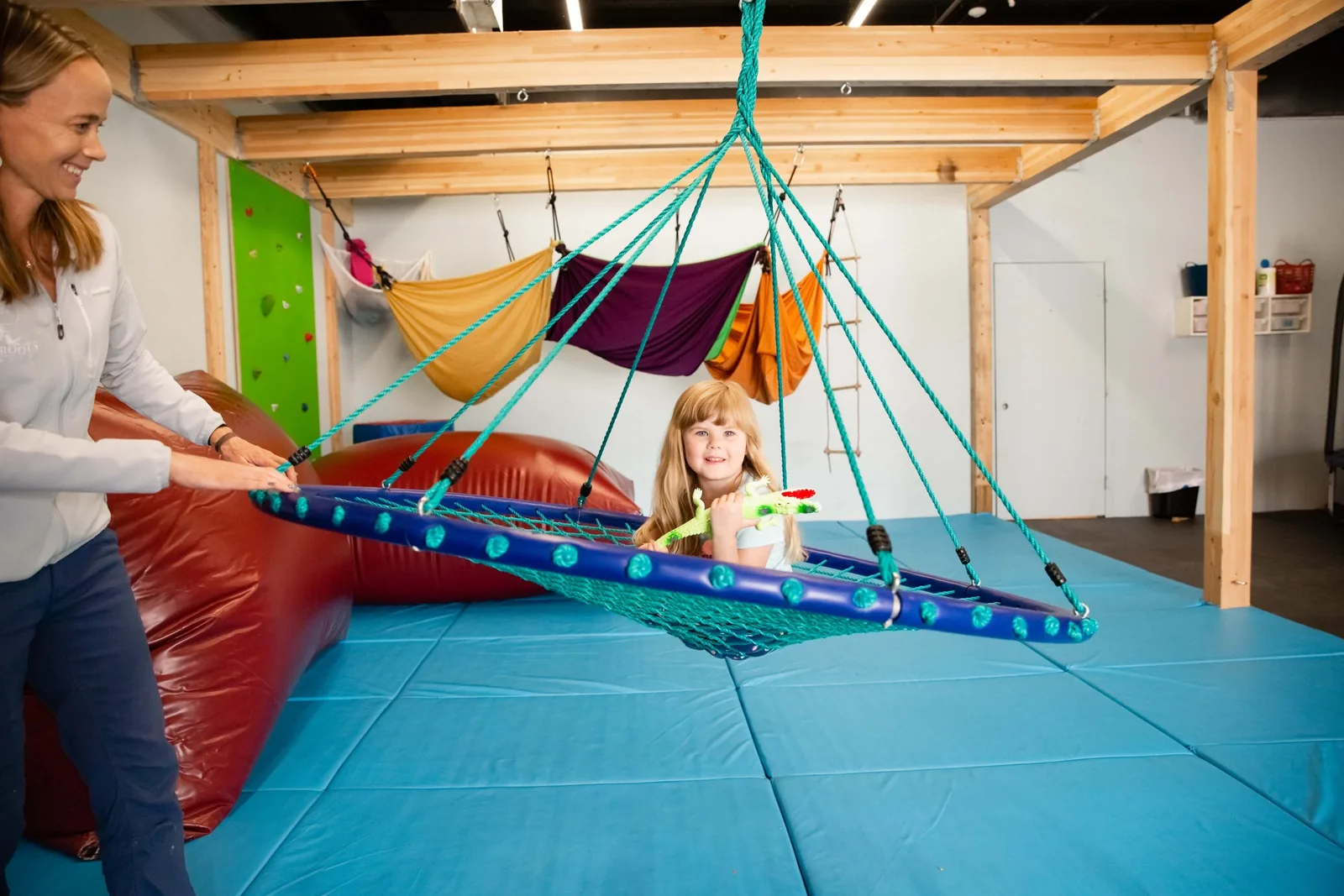Child working with an occupational therapist