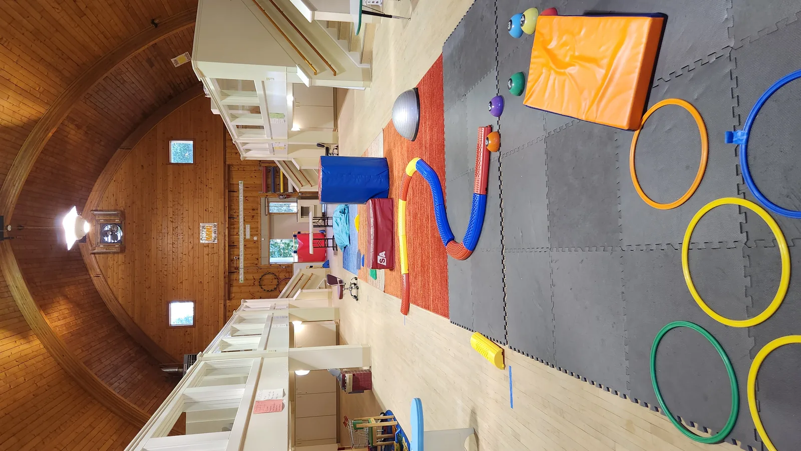 Aquatic therapy session with a child